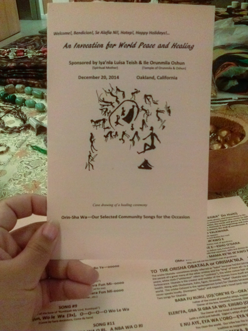 Program for the ritual with songs