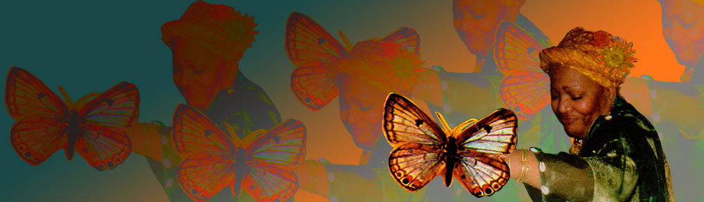 Iya Oshun Oshogbo and butterflies