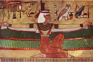 Isis with her wings spread