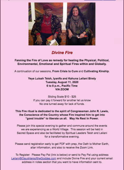 divine fire teish leilani